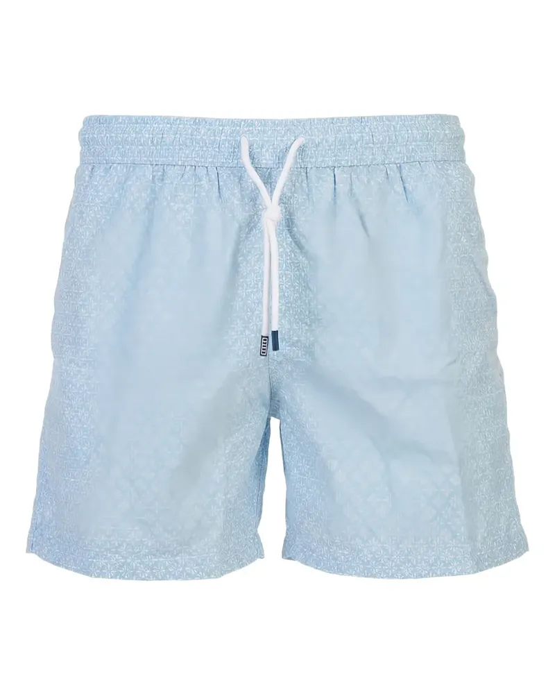 Fedeli floral-print drawstring swim shorts - Blau Blau