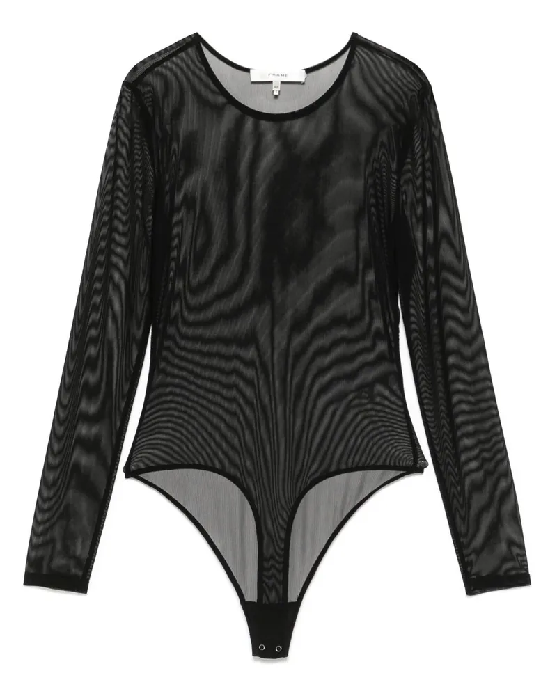 Frame Denim Body in Netzoptik - Schwarz Schwarz