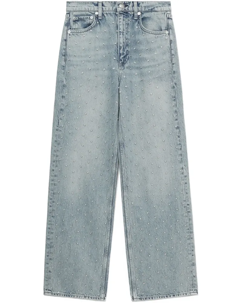 Rag & Bone Jeans mit weitem Bein - Blau Blau