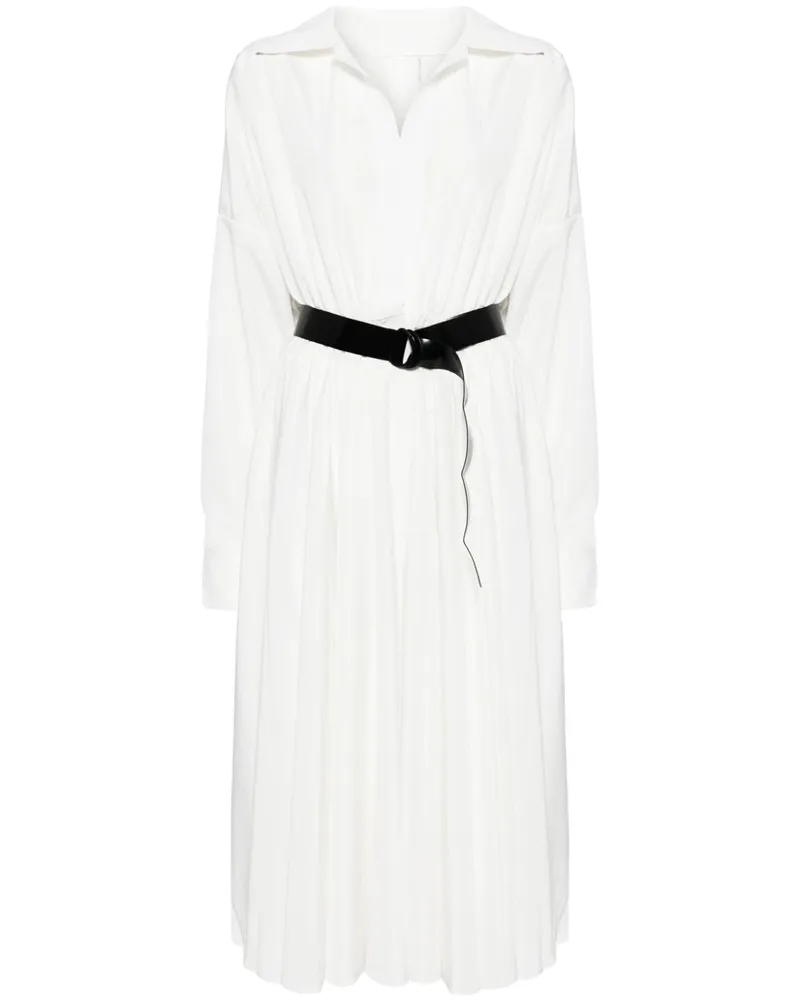 Norma Kamali Langes Oversized-Hemdkleid - Weiß Weiß