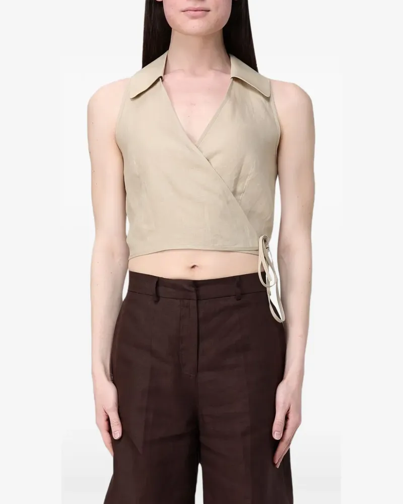 Colmar Gewickeltes Cropped-Top - Nude Nude