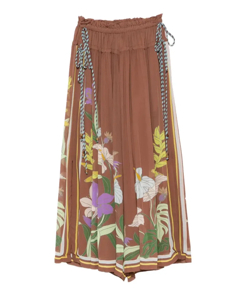 ALEMAIS Alfie floral-print trousers - Braun Braun