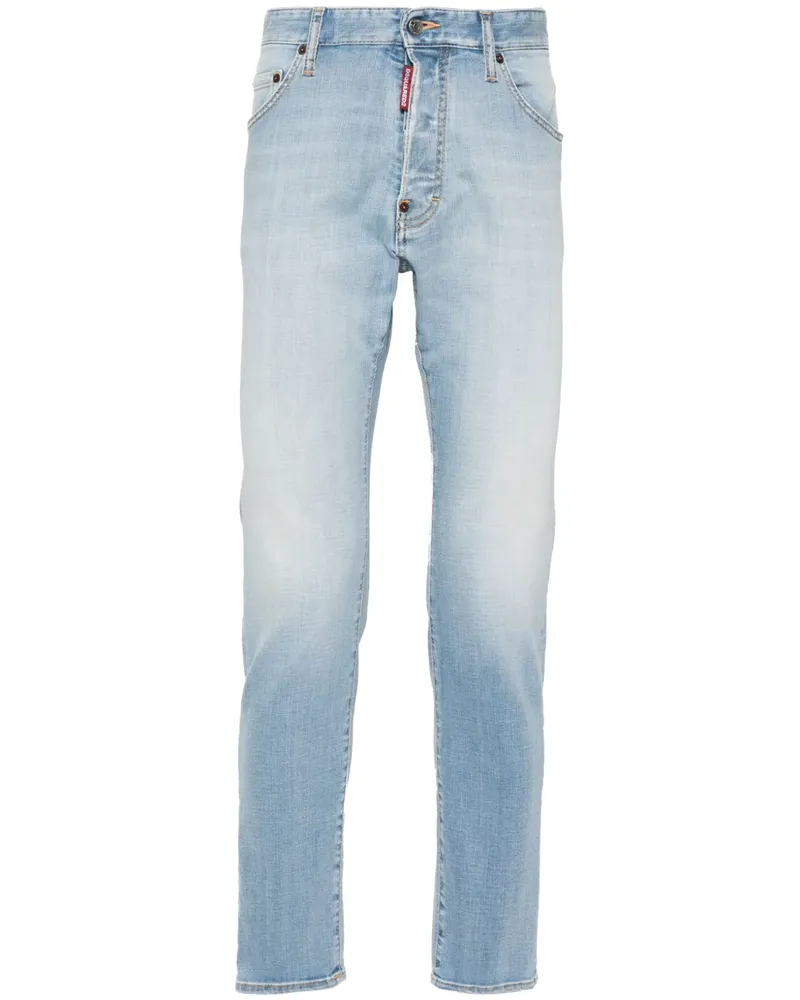 Dsquared2 Halbhohe Cool Guy Slim-Fit-Jeans - Blau Blau