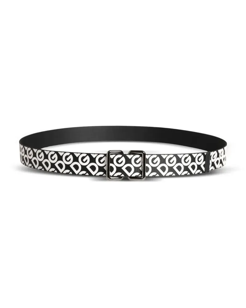 Dolce & Gabbana Gürtel mit Logo-Print - Schwarz Schwarz