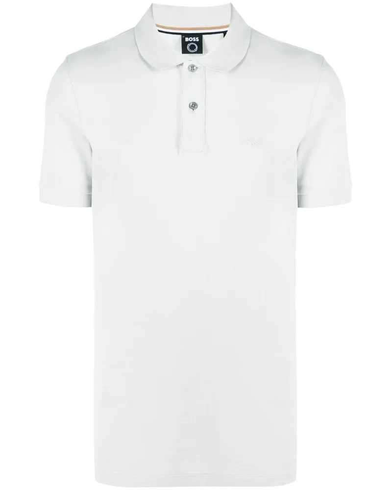 HUGO BOSS Poloshirt mit Logo-Stickerei - Grau Grau