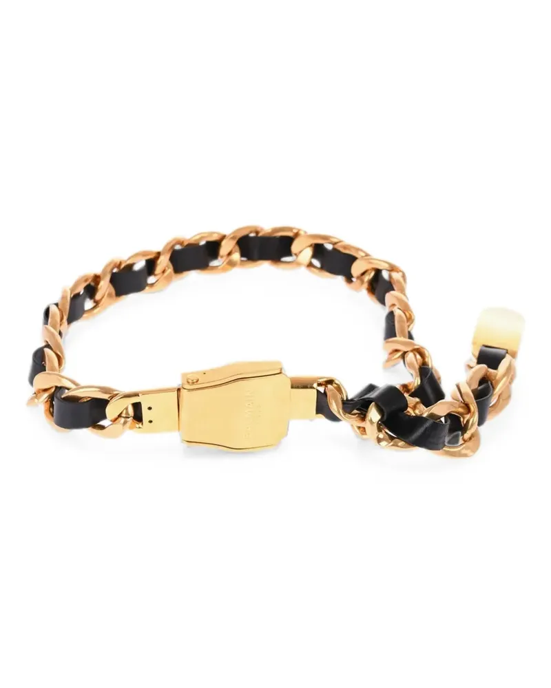 Balmain chain-link leather belt - Gold Gold