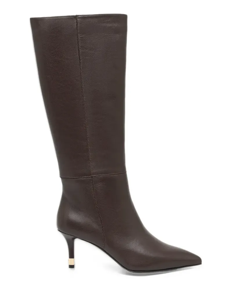 Furla Aria pointed-toe leather boots - Braun Braun