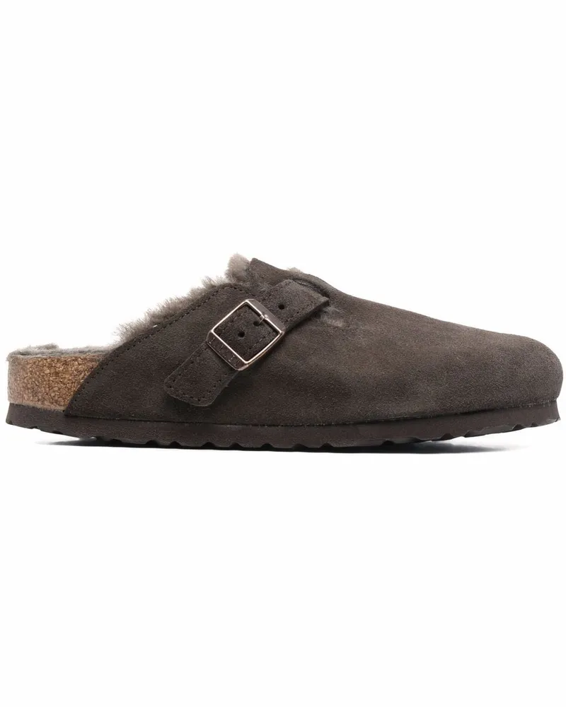 Birkenstock Boston Shearling-Mules Grün