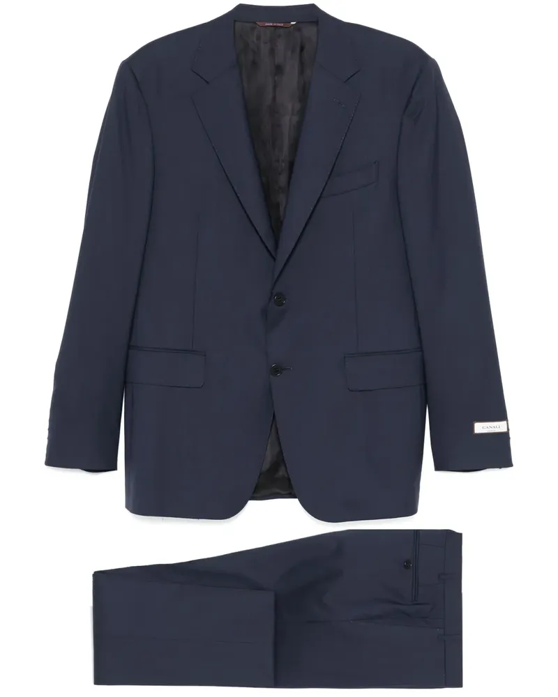 Canali Anzug aus Wolle - Blau Blau
