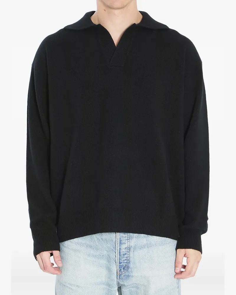 Roberto Collina Pullover mit V-Ausschnitt - Schwarz Schwarz
