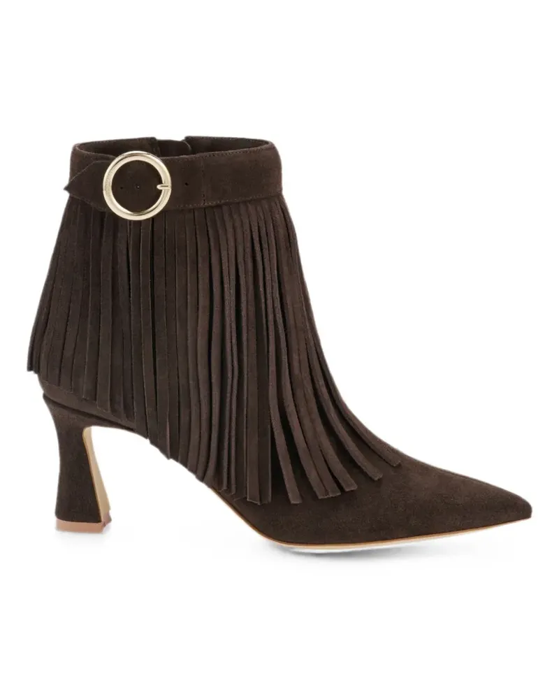 Malone Souliers Donni Stiefeletten mit Fransen - Braun Braun