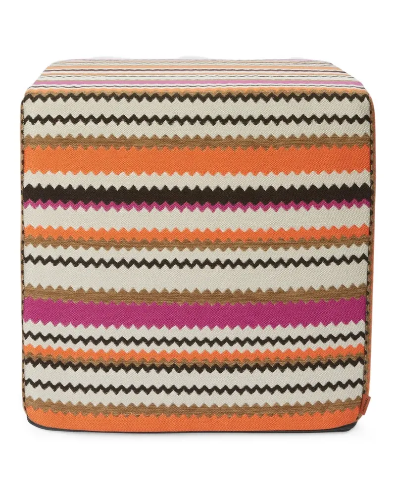 Missoni Home Cancun Hocker mit Zickzackmuster (40cm x 40cm) - Orange Orange