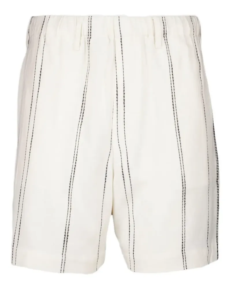 COMMAS Gewebte Resort Shorts mit Streifen - CREAM BLACK Cream