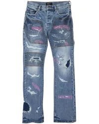 PURPLE BRAND Full Repair Bootcut-Jeans Blau