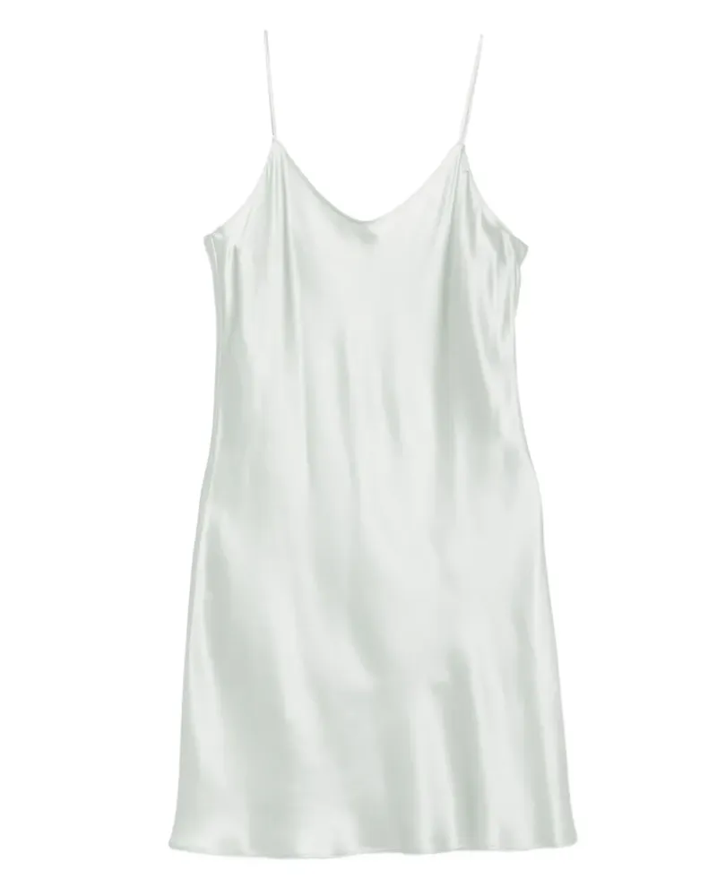 Olivia von Halle Camisole-Kleid aus Seidensatin - Blau Blau