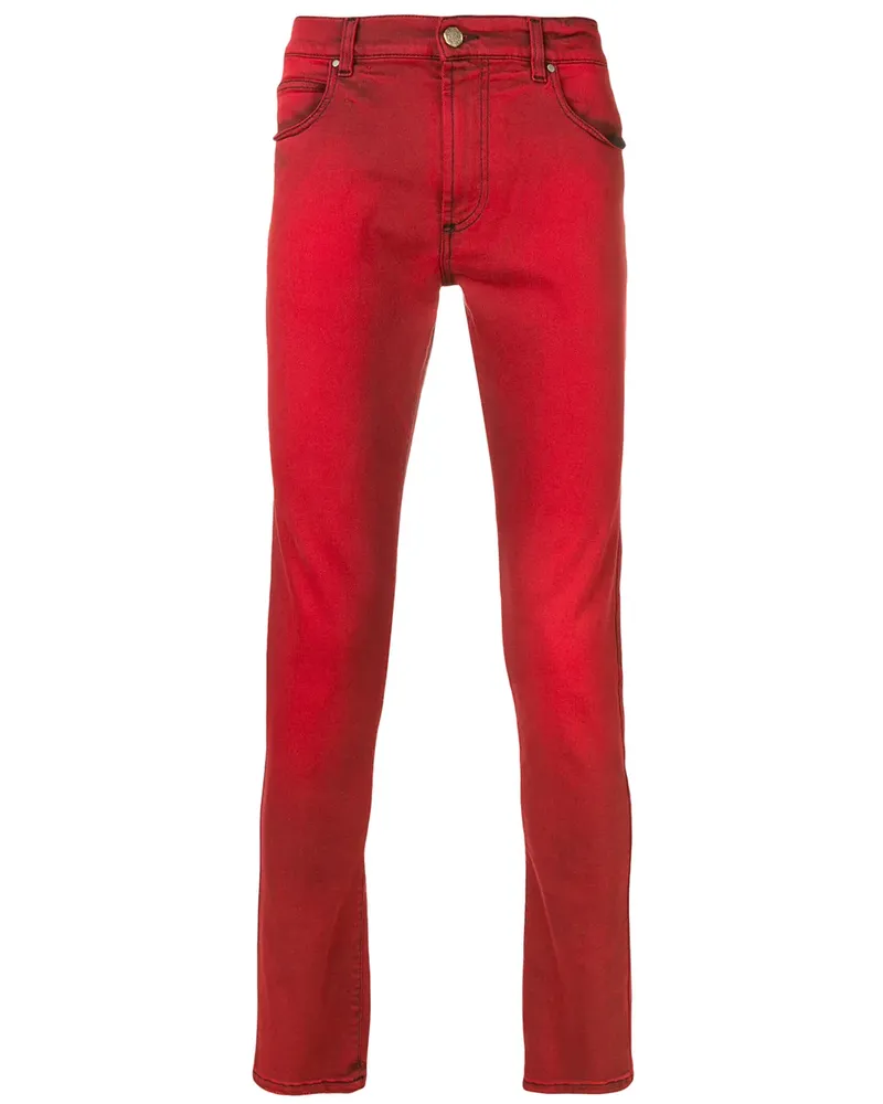 PAURA Tief sitzende Skinny-Jeans - Rot Rot