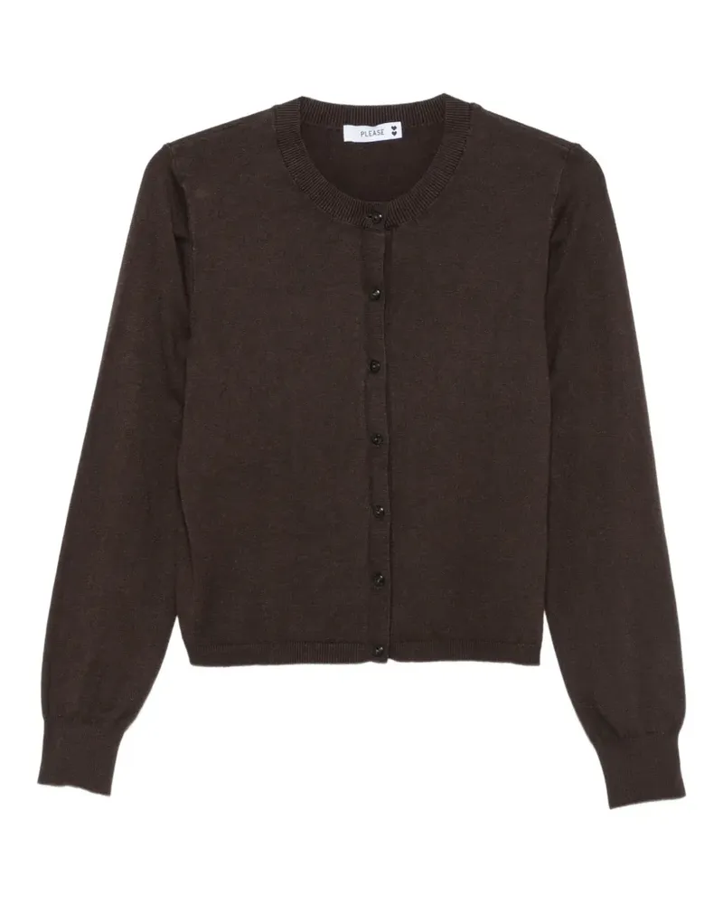 Please Geknöpfter Cardigan - Braun Braun