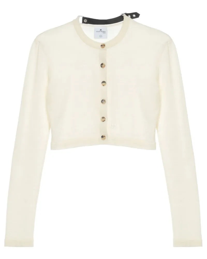 Courrèges Cropped-Cardigan - Nude Nude