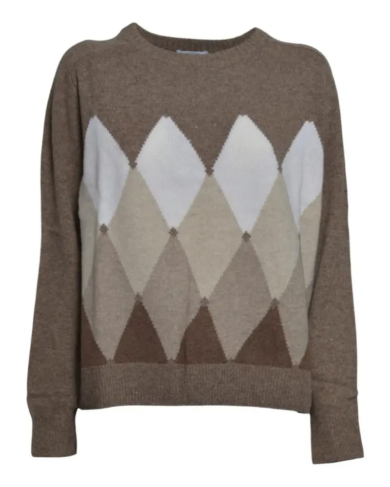 Ballantyne Pullover mit Argyle-Intarsie - Braun Braun