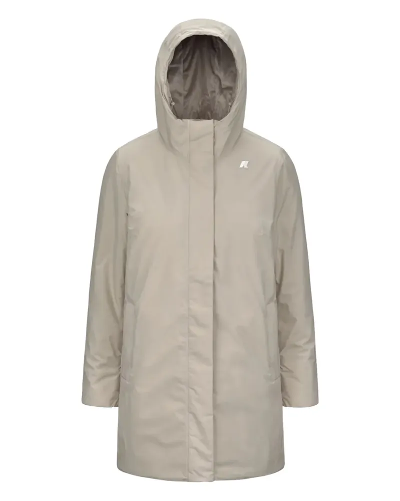 K-Way Kapuzenjacke mit Logo - Nude Nude