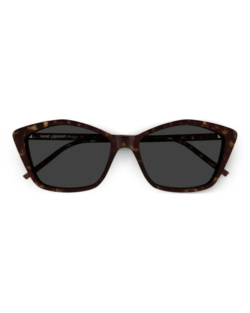 Saint Laurent Geometrische Havana Sonnenbrille - Braun Braun