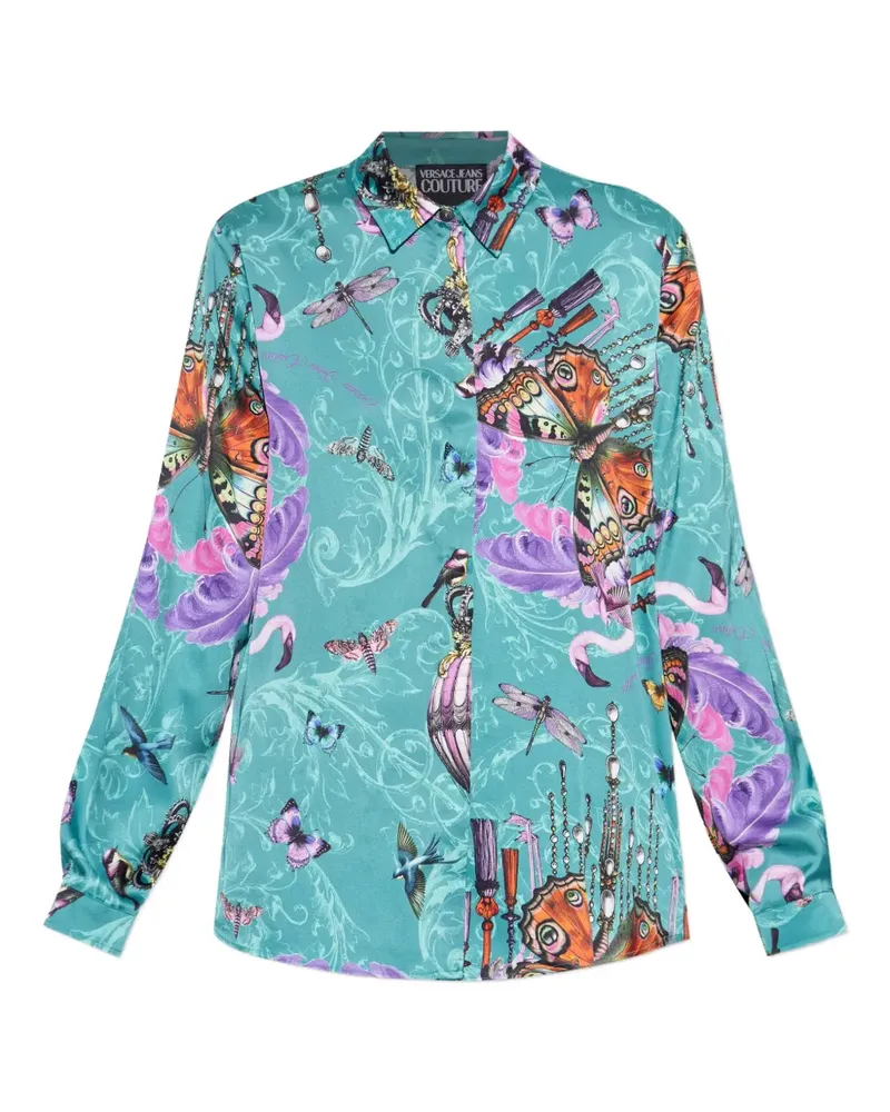 Versace Jeans paisley-print shirt - Blau Blau