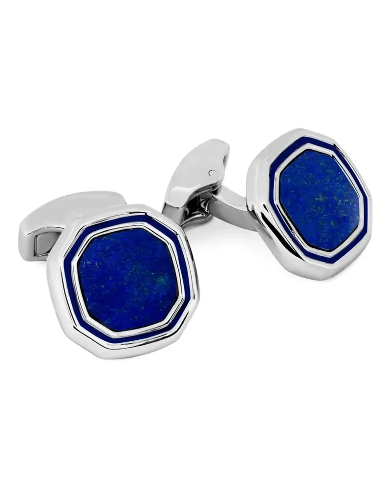 Tateossian octagonal lapis-inlay cufflinks - Silber Silber