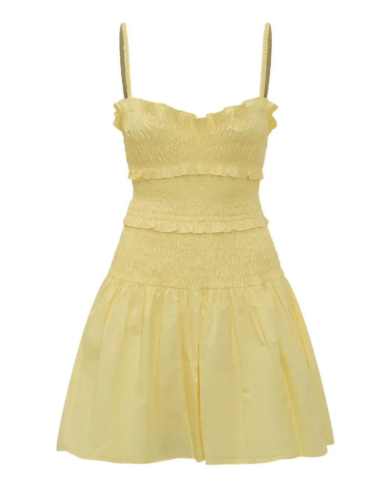 Michael Kors smocked mini dress - Gelb Gelb