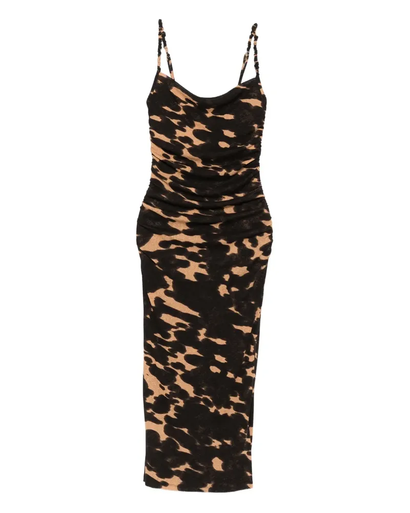 Nanushka Gerafftes Midikleid - Braun Braun