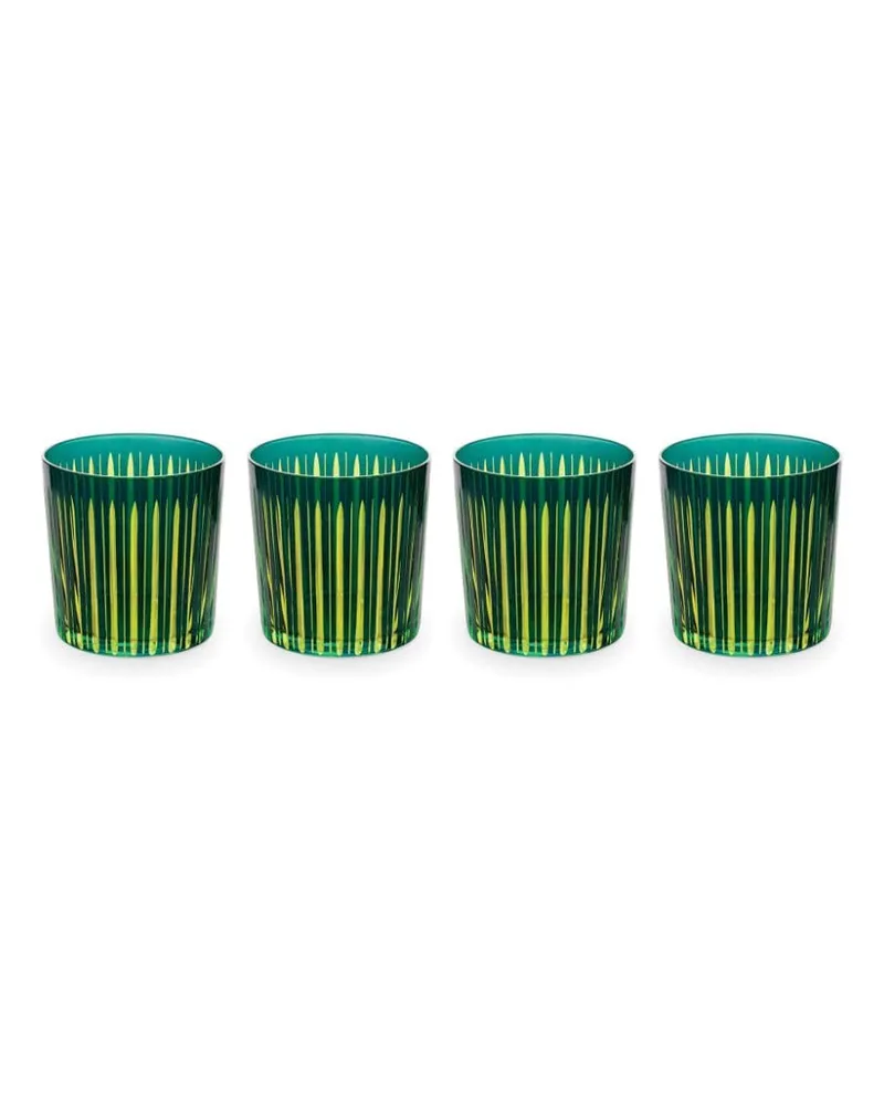 L’OBJET Prism Old Fashioned Gläser (4er-Set) - Grün Grün