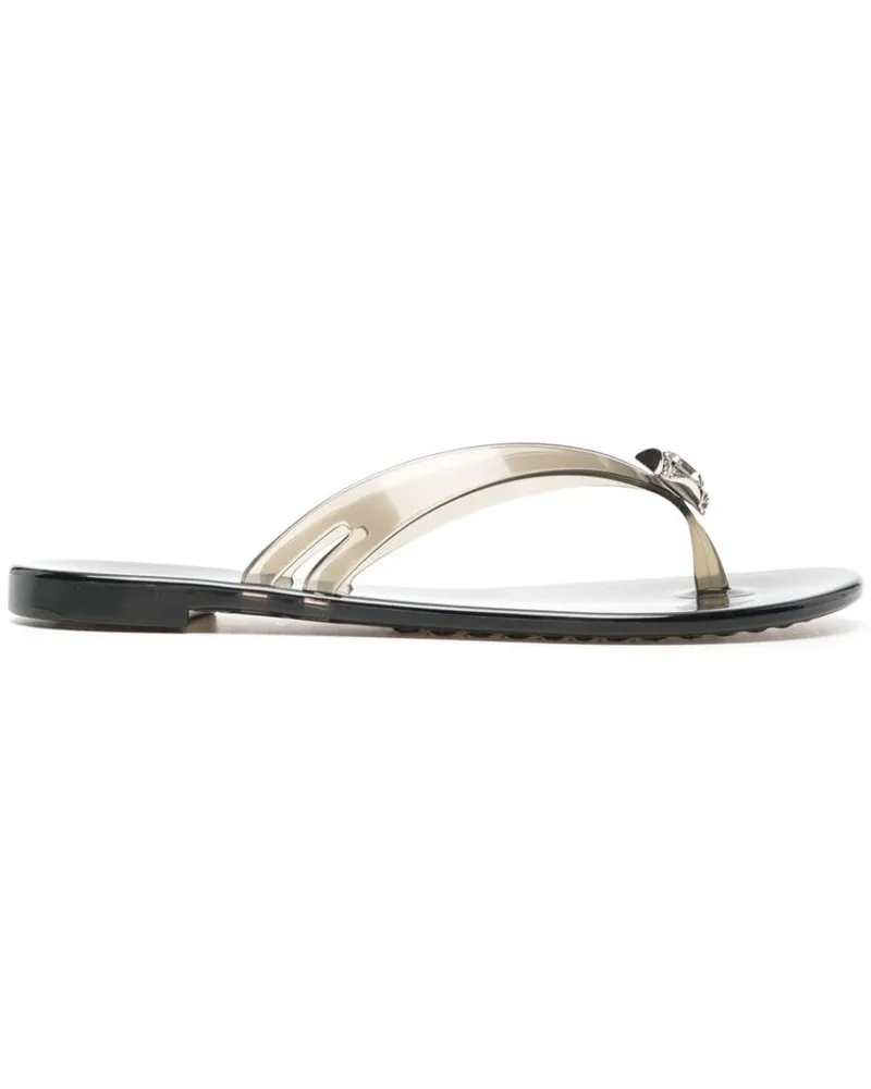 Casadei Transparente Flip-Flops - Schwarz Schwarz