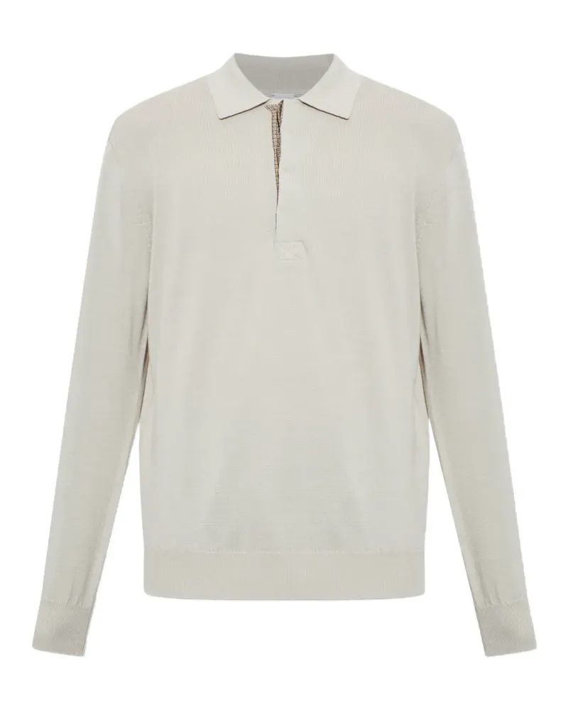 Eleventy Poloshirt mit karierten Details - Grau Grau