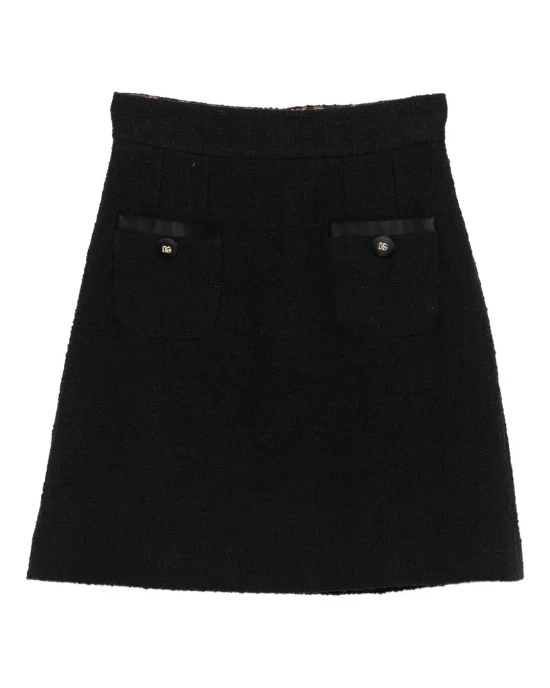 Dolce & Gabbana Minirock aus Tweed - Schwarz Schwarz
