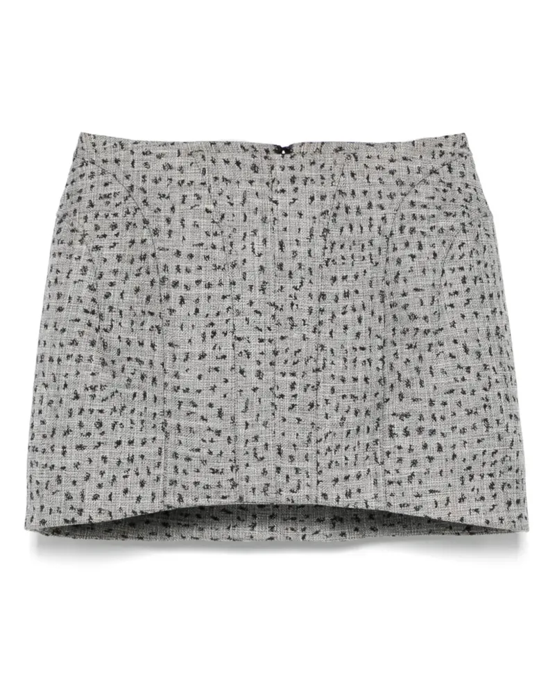 Thierry Mugler Gepunkteter Minirock - Grau Grau