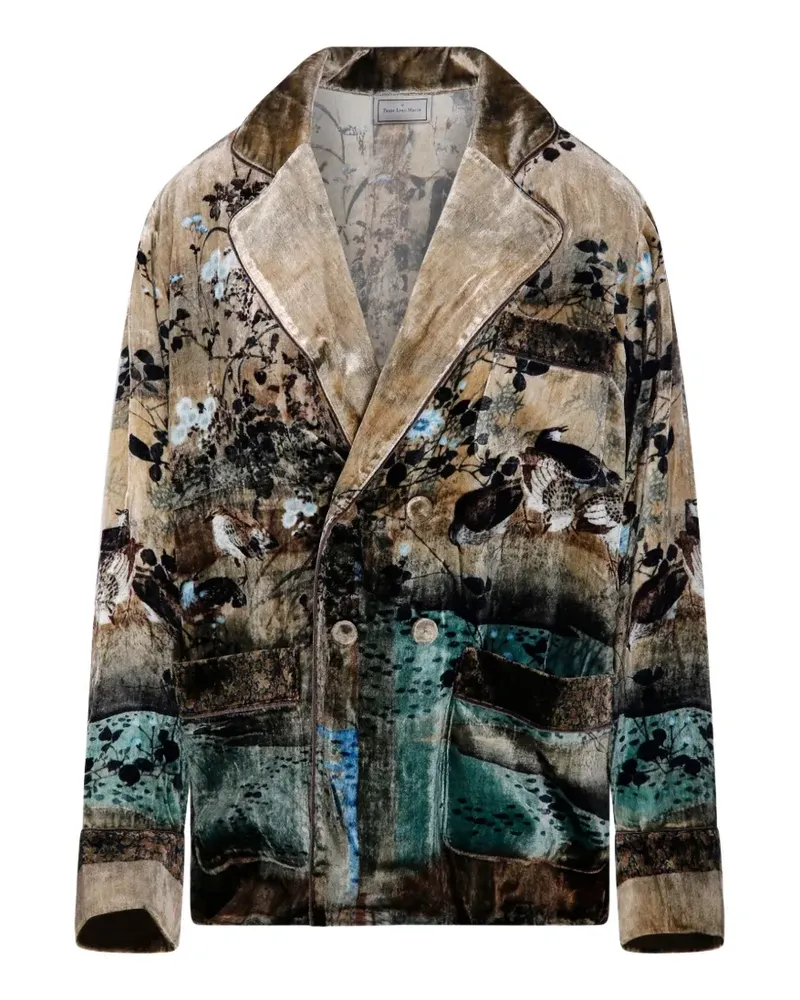 Pierre-Louis Mascia Kanpur Blazer mit grafischem Print - Nude Nude
