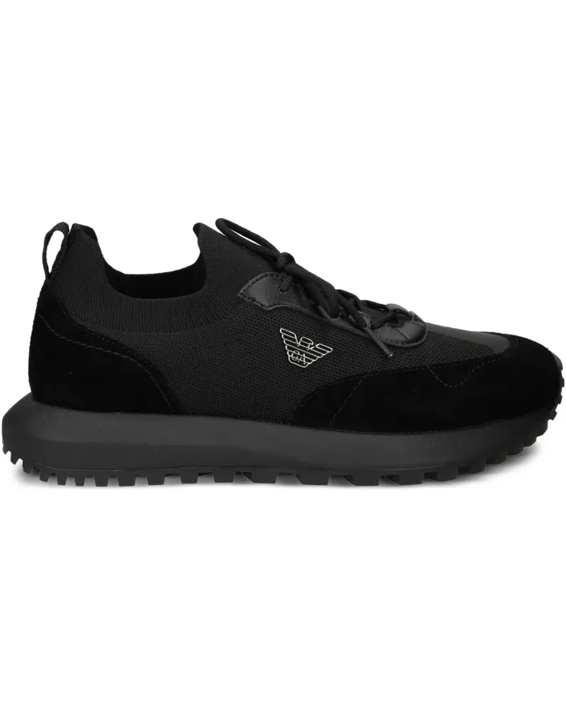 Emporio Armani Sneakers mit Logo-Detail - Schwarz Schwarz