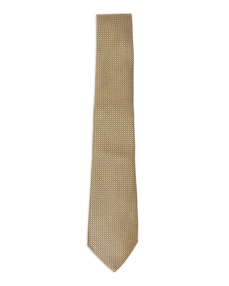 Canali Geometrisch gemusterte Krawatte - Gold Gold