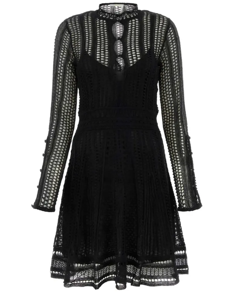 Chloé Ausgestelltes Minikleid - Schwarz Schwarz
