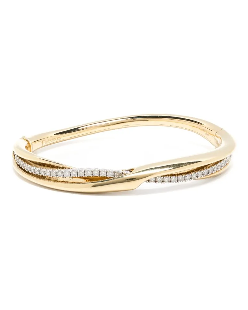 Nikos Koulis 18kt Gelbgoldarmreif mit weißem Diamant Gold