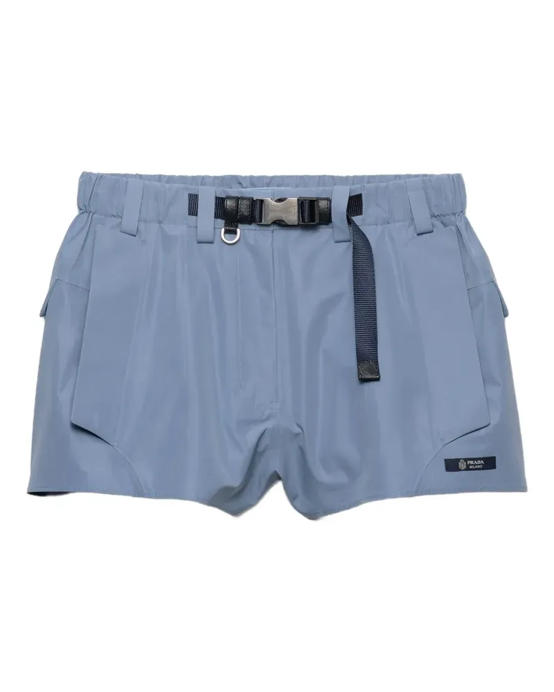 Prada belted shorts - Blau Blau