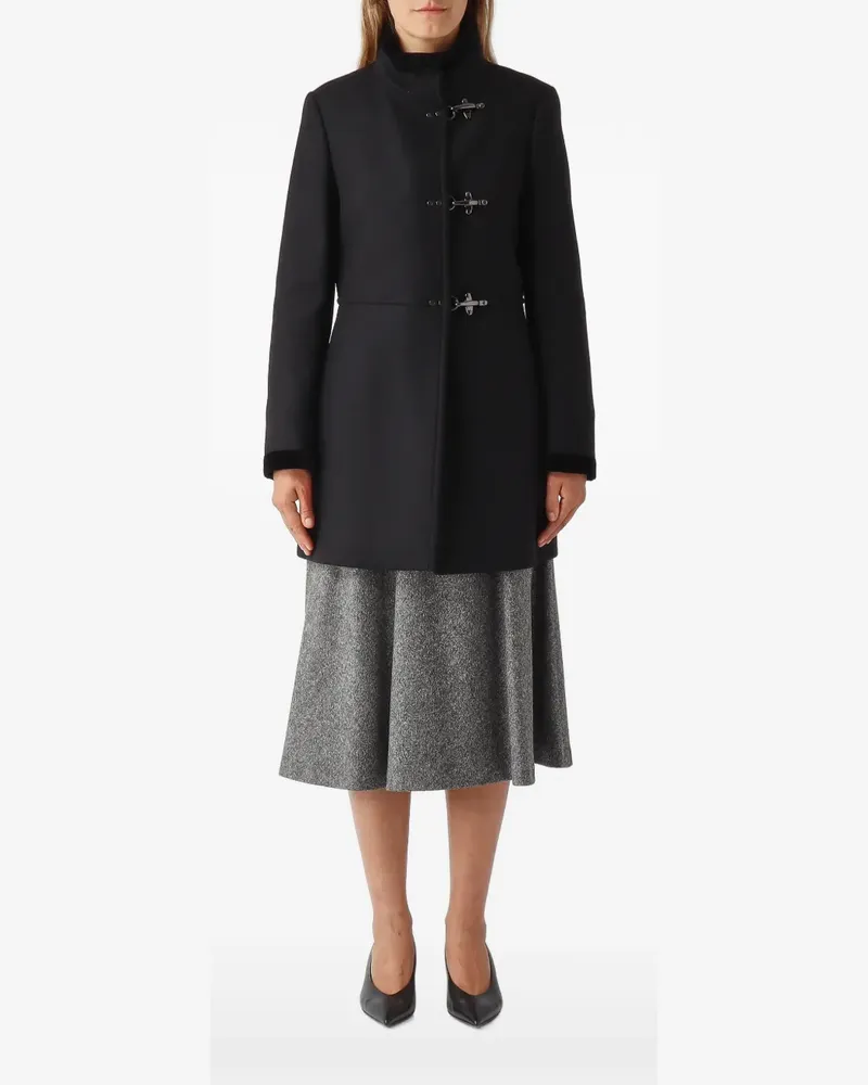 Fay Virginia hook-fastening high-neck coat - Schwarz Schwarz