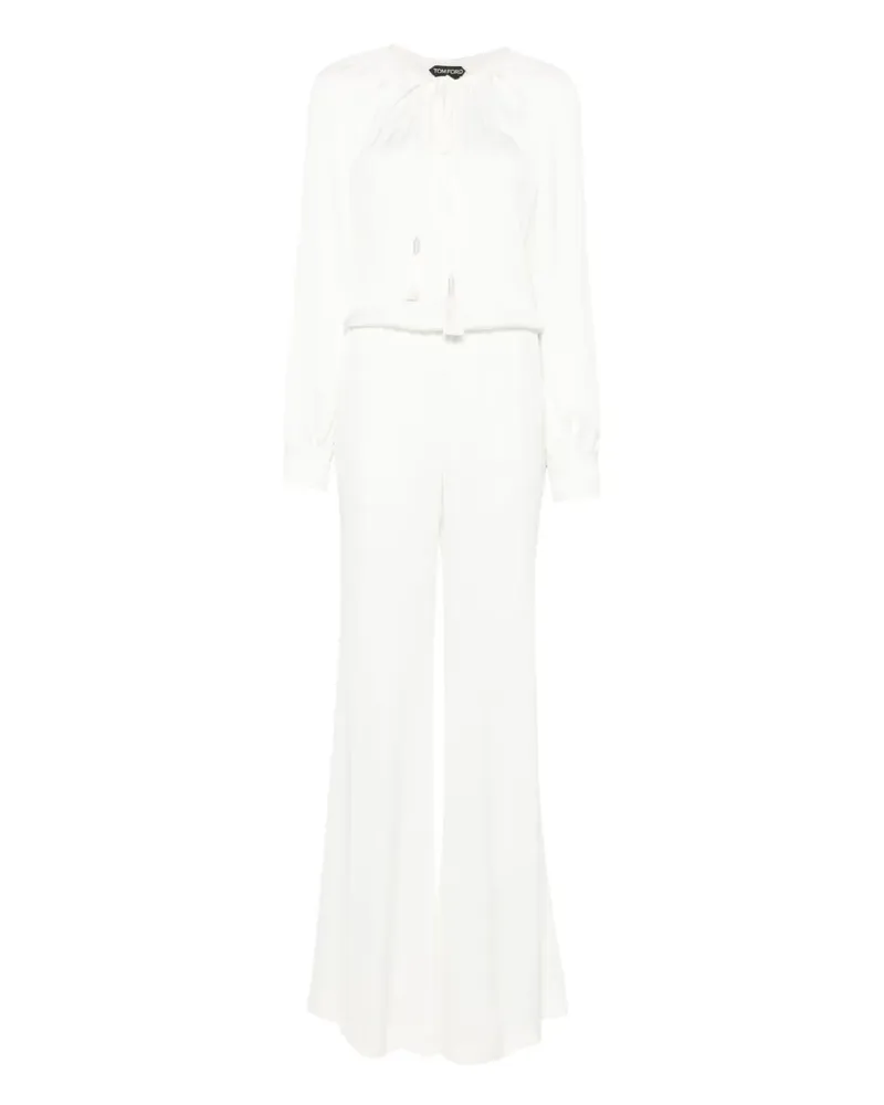 Tom Ford Jumpsuit mit Schleifenkragen - Weiß Weiß