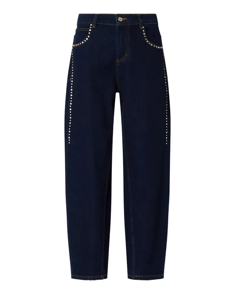 Liu Jo high-waisted jeans with rhinestones - Blau Blau