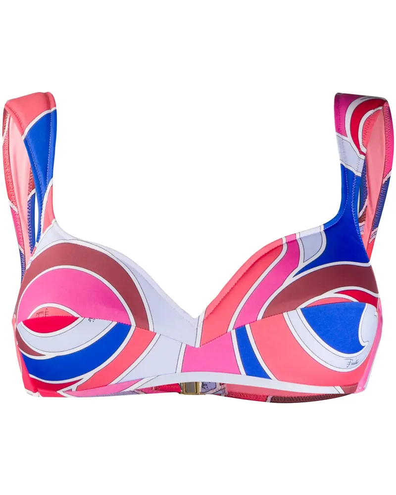 Emilio Pucci Bikinioberteil mit abstraktem Print - Rosa Rosa