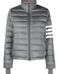 Thom Browne Skijacke mit Logo-Streifen Grau