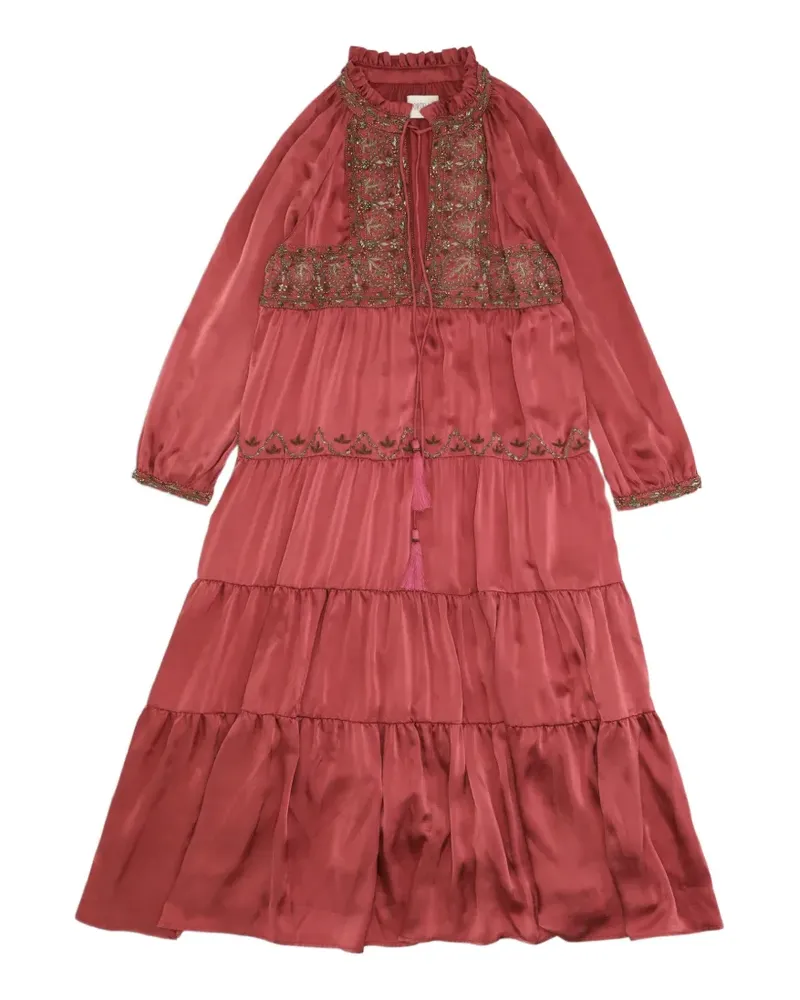 Fortela Arsia embroidered silk midi dress - Rot Rot