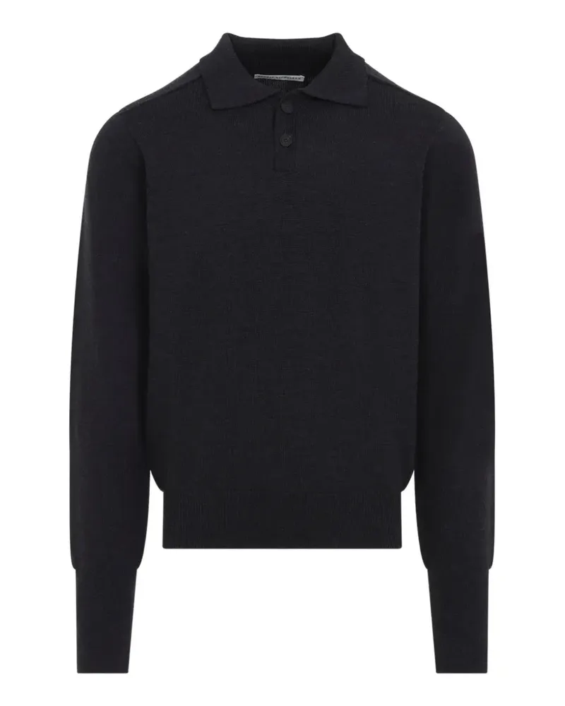 Studio Nicholson Gestricktes Sark Poloshirt - Grau Grau