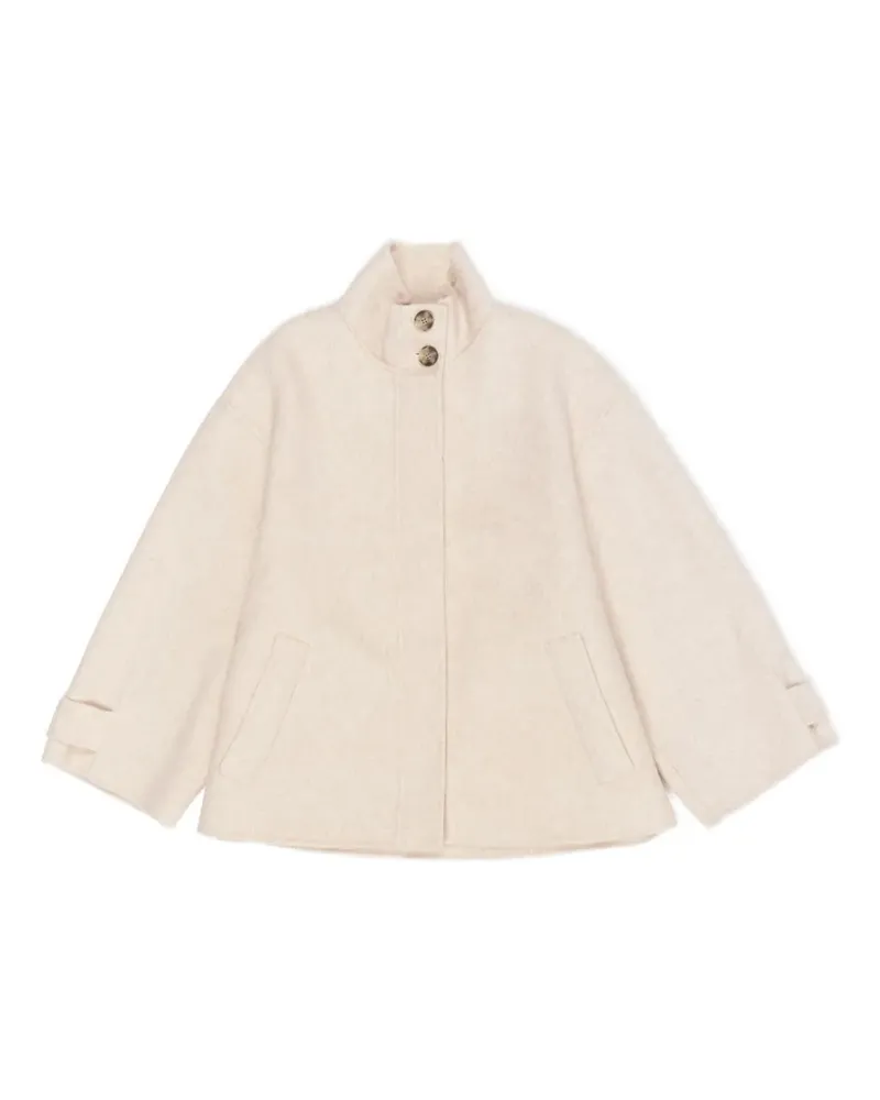 BIMBA Y LOLA Stehkragen-Jacke in A-Linie - Nude Nude