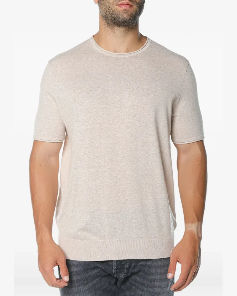 Ted Baker Curran roll-edge T-shirt - Nude Nude