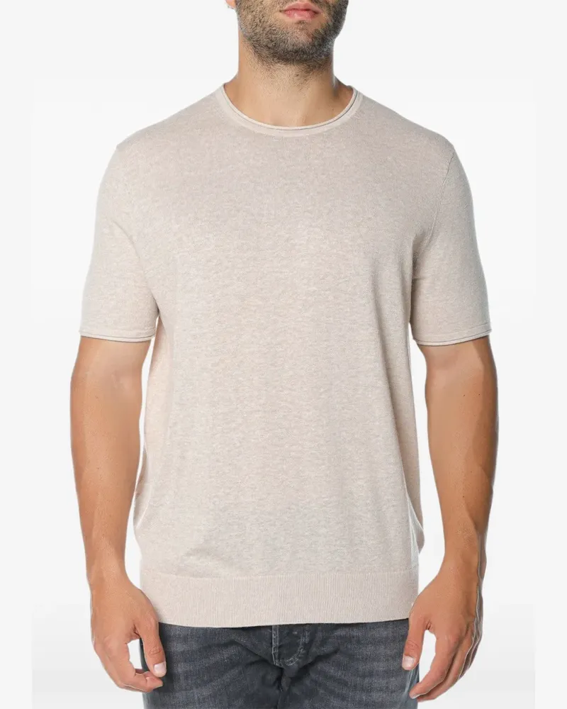 Ted Baker Curran T-Shirt mit Rollrand - Nude Nude